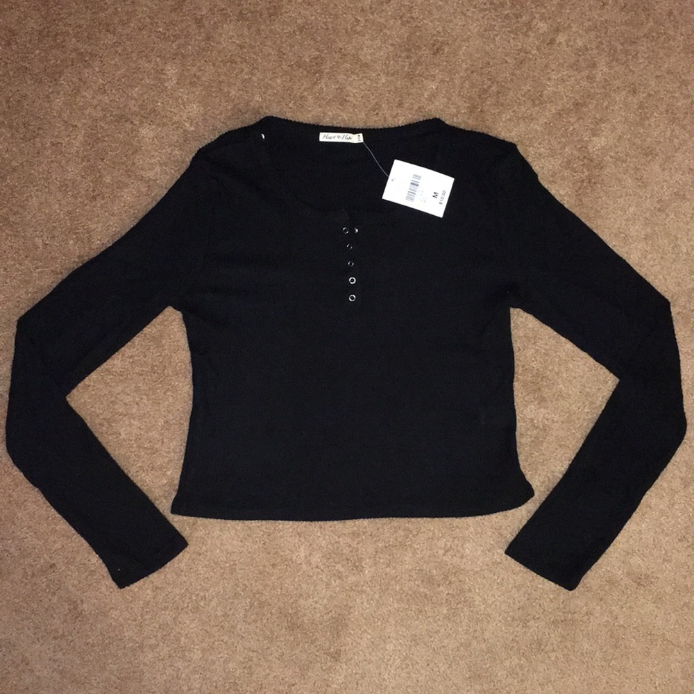 Black Ribbed Top